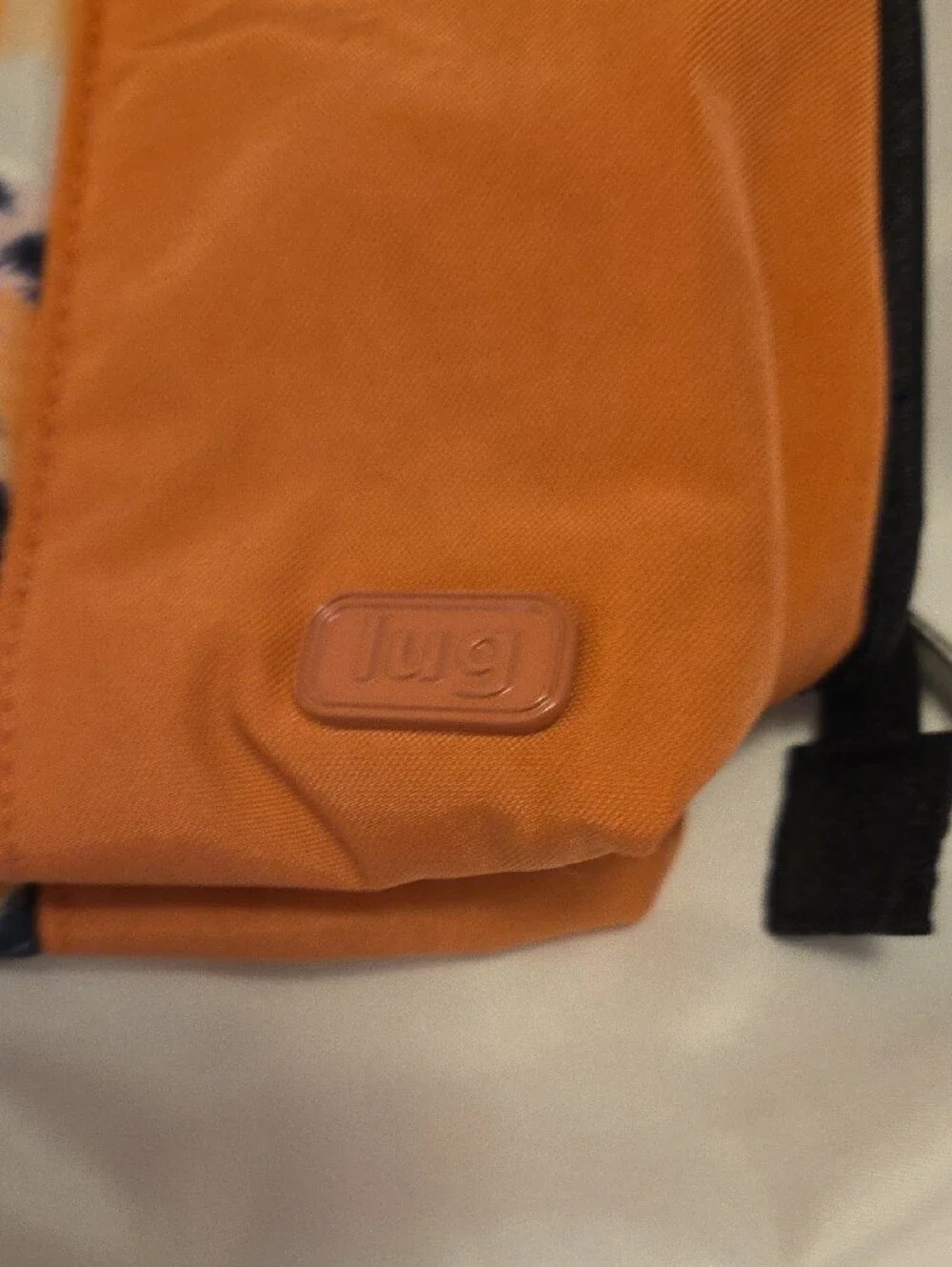 Lug Flash Black & Orange Palm-Print Travel Toiletry Bag